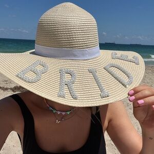 Bride wide brim hat